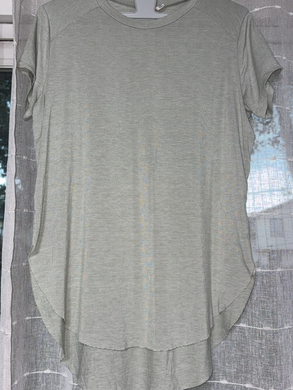 Melrose and Market Striped Sage Green Shirt